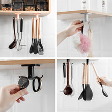 Load image into Gallery viewer, 360 Degrees Rotated Kitchen Hooks Self Adhesive 6 Hooks Home Wall Door Hook Handbag Clothes Ties Bag Hanger Hanging Rack