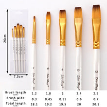 Load image into Gallery viewer, 5Pcs/6pcs Artist Paint Brush Set High Quality Nylon Hair Wood Black Handle Watercolor Acrylic Oil Brush Painting Art Supplies
