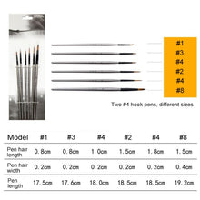 Load image into Gallery viewer, 5Pcs/6pcs Artist Paint Brush Set High Quality Nylon Hair Wood Black Handle Watercolor Acrylic Oil Brush Painting Art Supplies
