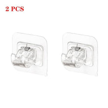 Load image into Gallery viewer, 2pcs Nail-Free Adjustable Curtain Rod Holder Clamp Hooks Rod Bracket Holders Adhesive Wall Curtain Fixed Clip Hanging Rack Hook